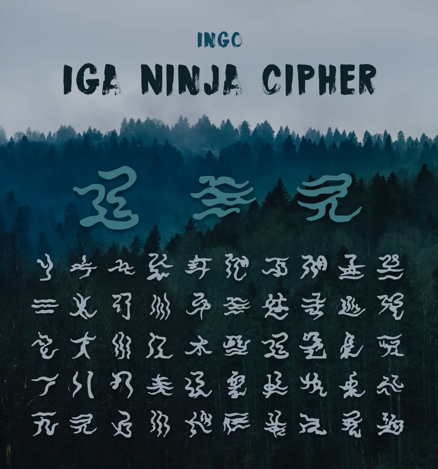 Ingo: Iga Ninja Cipher Font